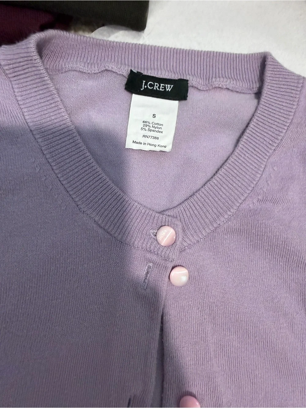 J. Crew Lavender Purple Button-Front Cardigan - Picture 2 of 2